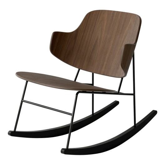 Audo Copenhagen The Penguin Rocking Chair Black Steel / Walnut