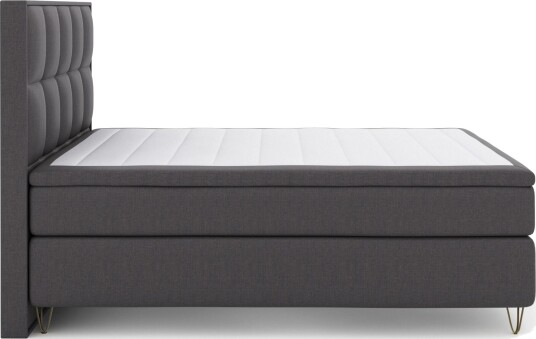 Select No 6 Komplett Sengepakke 210x210 F/M Lateks/Memory Mørkegrå/V formede Metallben
