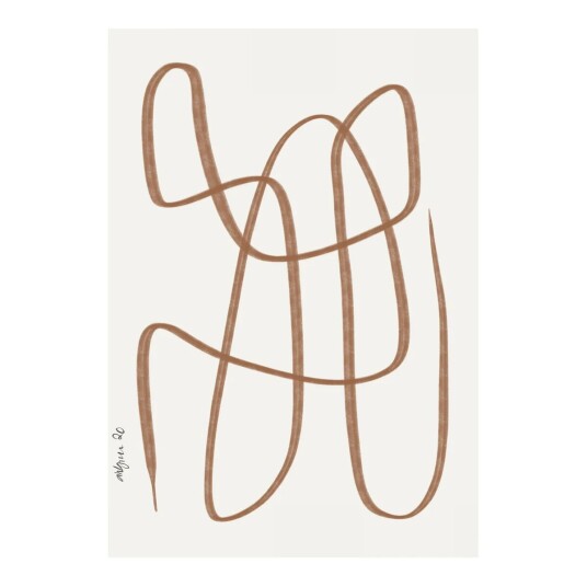 Paper Collective Different Ways poster brun 50x70 cm