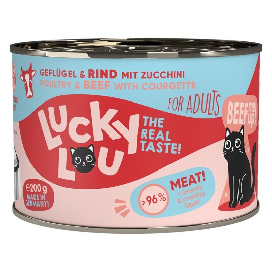Lucky Lou Adult 6 X 200 G Fjørfe Og Storfekjøtt Lucky Lou Adult 6 X 200 G Fjørfe Og Storfekjøtt