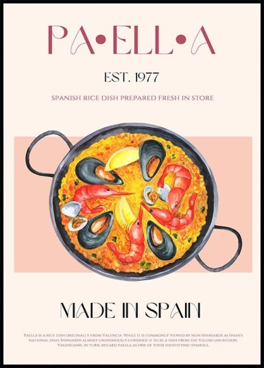 Paella Delight Plakat Plakat / 30x40cm