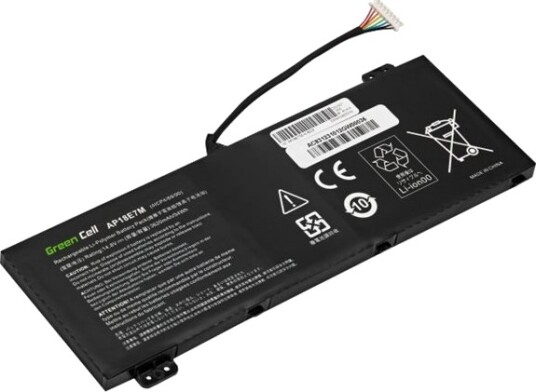 Green Cell Batteri Til Bærbar Pc Tilsvarer: Acer Ap18e7m Acer Ap18e8m Litiumpolymer 4-Cellers 3620 Mah Svart AC83