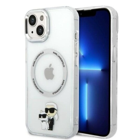 Karl Lagerfeld iPhone 14 Plus MagSafe Deksel med Karl & Choupette Transparent