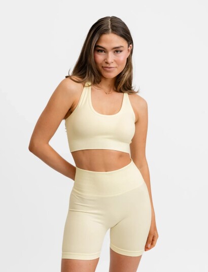 Drop of Mindfulness Double Strap Bra   Yellow   M