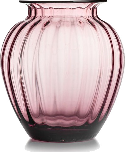 Hadeland Glassverk Emily Vase 23cm Rosa Optikk