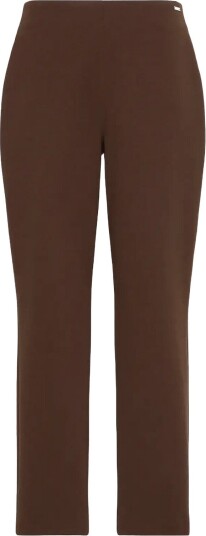 Calvin Klein Ponte Straight Leg Pant BROWN CORK L