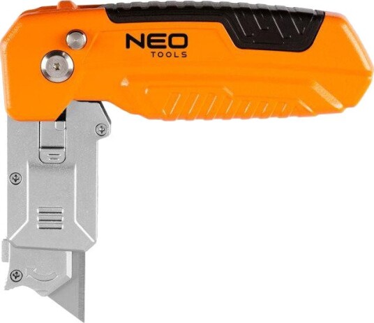NEO Tools Universalkniv 63-708 Med Utskiftbart Trapetsblad Og Skrape Sinklegering, 2 Ekstra Blader