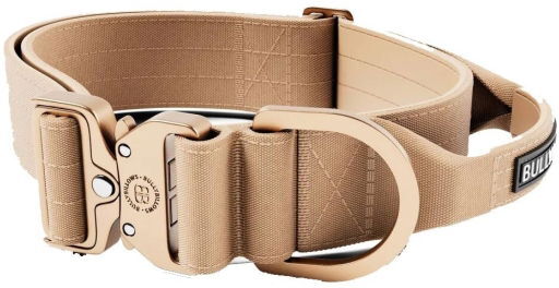 Bullybillows Bullybillow Combat Hundehalsbånd Med Håndtak Beige 5 cm (M)