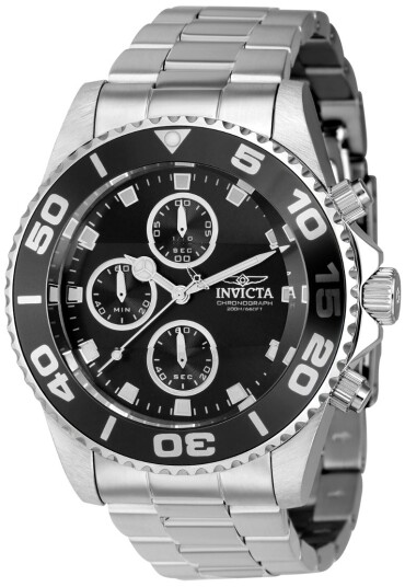 Invicta Herreklokke 43405 Pro Diver Sort/Stål Ø43 mm