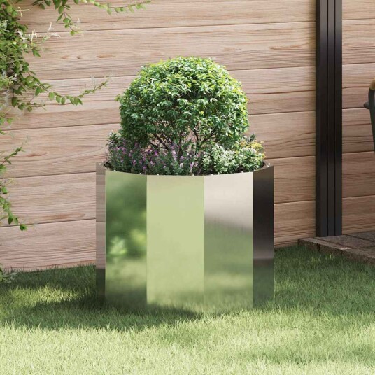 vidaXL Plantekassed sølv 60 x 60 x 50 cm Galvanisert Stål vidaXL Plantekassed sølv 60 x 60 x 50 cm Galvanisert Stål