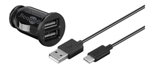 Pro 12W USB Type-C Bil-lader med 1m Kabel