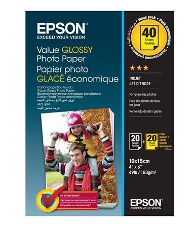 Epson Value Photo Paper Glossy - fotopapir - 20 ark Epson Value Photo Paper Glossy - fotopapir - 20 ark