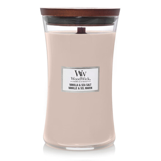 Woodwick Large Hourglass Candle Vanilla & Sea Salt Universal Woodwick Large Hourglass Candle Vanilla & Sea Salt Universal