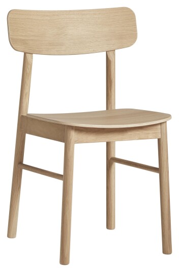 Woud Soma Spisebordsstol, Hvit pigg. Lakkert eik, sett med 2 stk. Unoliving