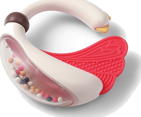 BabyOno 1593 Rangle Med Bitering 3 Mnd+ Svane