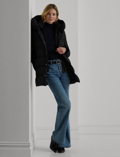 Lauren Ralph Lauren Hooded Down Coat - Black - XL