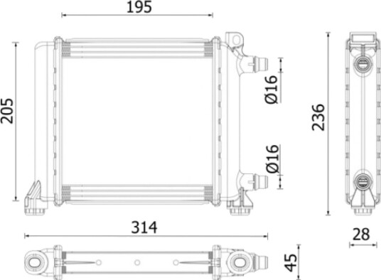Radiator MAHLE ORIGINAL CR 2642 000P