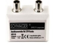 Schwaiger ASV45 532 Kabelspillter 5 2150 MHz Hvit Metall Plastikk Hankjønn/hankjønn IEC Schwaiger ASV45 532 Kabelspillter 5 2150 MHz Hvit Metall Plastikk Hankjønn/hankjønn IEC