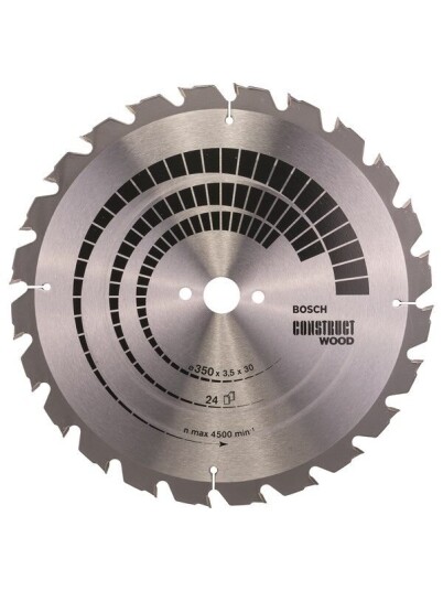 Bosch Construct Wood Sirkelsagblad 350 mm med 24 Tenners for Trearbeid Bosch Construct Wood Sirkelsagblad 350 mm med 24 Tenners for Trearbeid