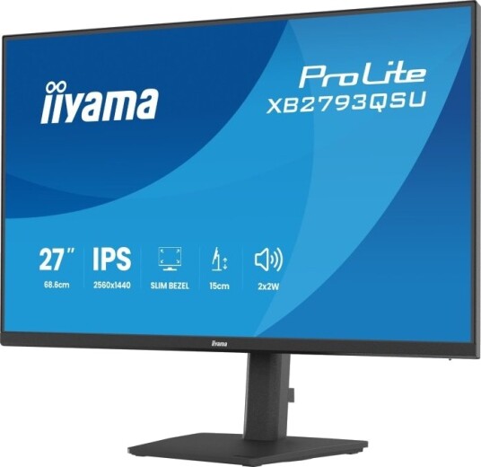 Iiyama ProLite XB2793QSU B1 27" QHD Svart XB2793QSU B1 Iiyama ProLite XB2793QSU B1 27" QHD Svart XB2793QSU B1