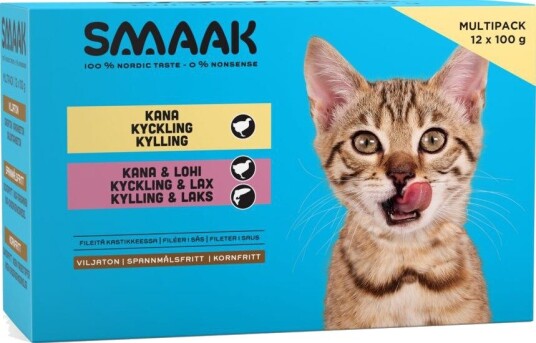 Smaak våtfôr Cat Kitten Våtfôr til Kattunger 12x100 g