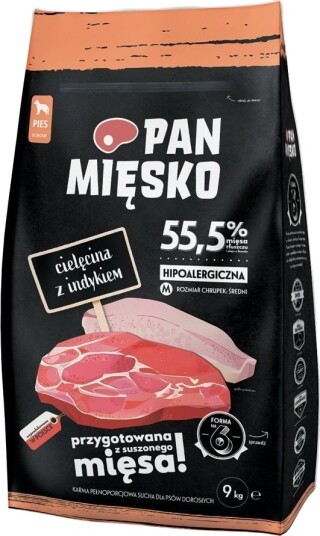 Pan Miesko Kalv Med M Tørrfôr Til Hund Kalkun 20 kg