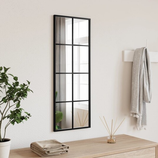 vidaXL Veggspeil svart 30x80 cm rektangel jern vidaXL Veggspeil svart 30x80 cm rektangel jern