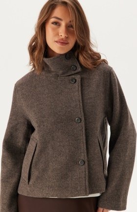Object Collectors Item Objriki Re Short Coat Noos Morel Detail:MELANGE 40 Object Collectors Item Objriki Re Short Coat Noos Morel Detail:MELANGE 40