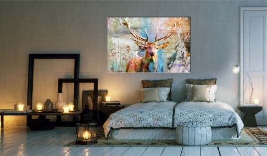 Tavle Deer On Wood 120X80 Artgeist sp. z o. o.
