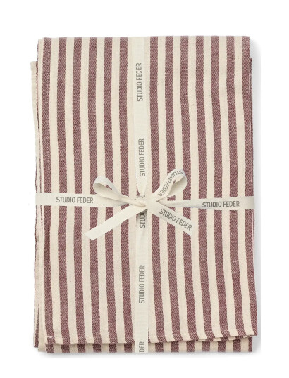 STUDIO FEDER Kori Table Cloth - Cot/Lin - Brown - 140X250CM