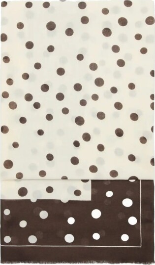 Mango Spots Print Scarf Brown ONE SIZE
