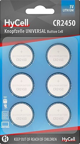 Hycell knappcellebatteri cr2450 6stk