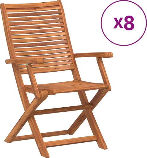 Sammenleggbare hagestoler 8 stk 57x66x95 cm heltre akasie 3214476 Sammenleggbare hagestoler 8 stk 57x66x95 cm heltre akasie 3214476