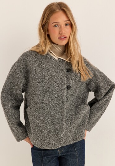 Bubbleroom Bouclé Short Jacket