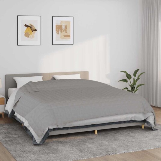 Vidaxl Vektdyne grå 220x260 cm 15 kg stoff