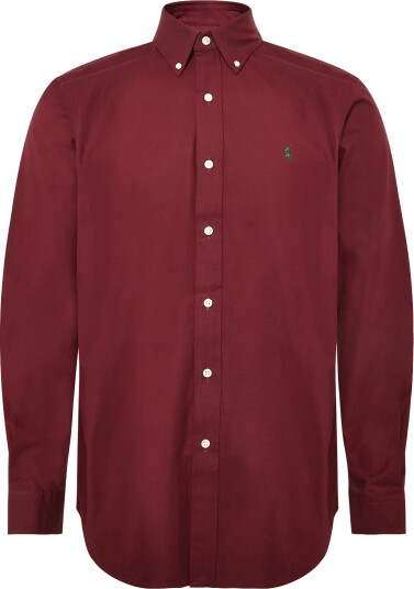 Polo Ralph Lauren Custom Fit Stretch Poplin Shirt Burgundy XS