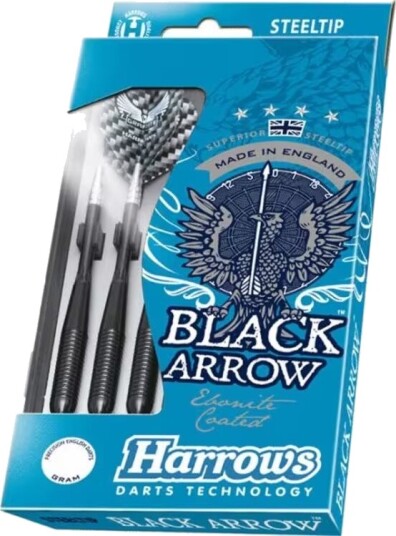 Harrows Rzutki Steeltip Black Arrows svart 20g (H0072-20) Harrows Rzutki Steeltip Black Arrows svart 20g (H0072-20)