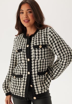 ONLY Onlflorance Boucle Jacket Black Checks:birch XS