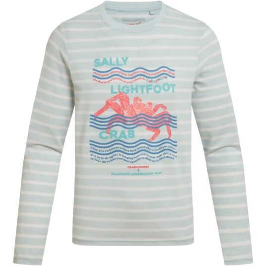 Craghoppers NosiLife Cruz Insektsavvisende Langermet Genser Nimbus Blue Stripe 140