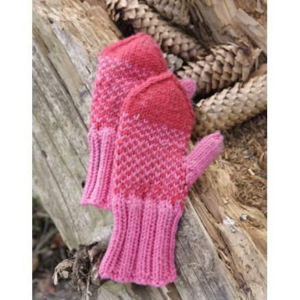Warmhearted Mittens by DROPS Design Votter Strikkeoppskrift str 12 mdr 6 år