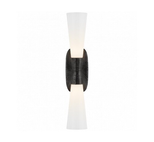 Utopia Large Double Bath Sconce Black Utopia Large Double Bath Sconce Black