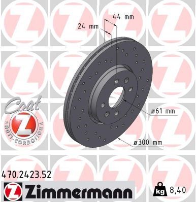 Bremseskive ZIMMERMANN 470.2423.52 Bremseskive ZIMMERMANN 470.2423.52