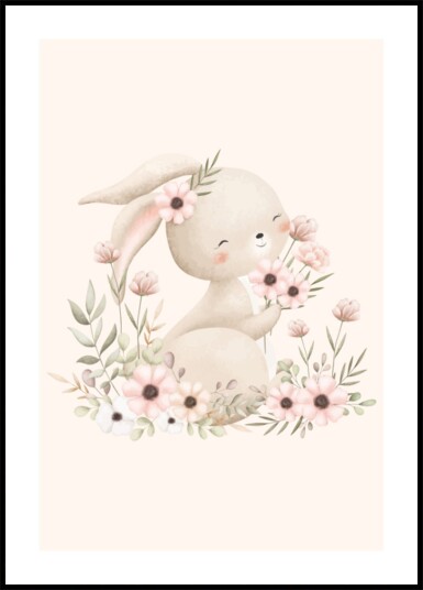 Sweet Bunny Blossoms Plakat / 21x30