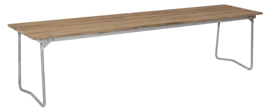 Grythyttan Stålmöbler Bänk 9 Teak/galvat 170 cm Natur