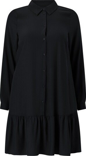 Zizzi Kjole Ejannie L/S Abk Dress Svart
