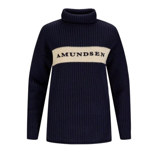 Amundsen Sports Heroes Ski Turtle Neck, Dame Faded Navy/Natural M
