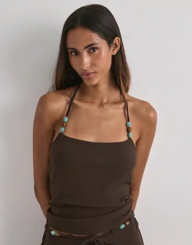 Nelly Tie Bead Halterneck Top