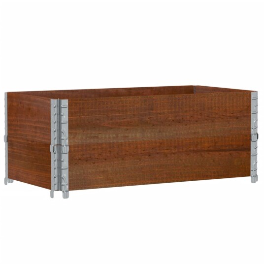 Pallekarmer 2 stk brun 100x50 cm heltre furu