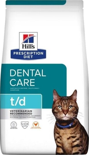 Hill's Prescription Diet t/d Dental Care Kylling 1,5 kg Kattemat for Senior Katter