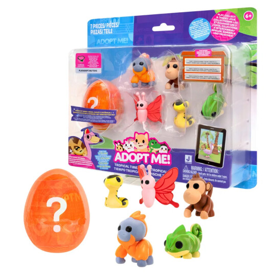 Adopt Me Figursett Tropical Time 6-Pakk med 7 Figurer i Plast Adopt Me Figursett Tropical Time 6-Pakk med 7 Figurer i Plast